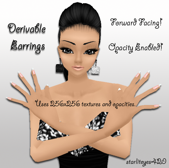 derivable front facing earrings