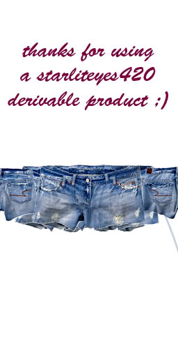 derivable booty denim jean shorts cutoffs