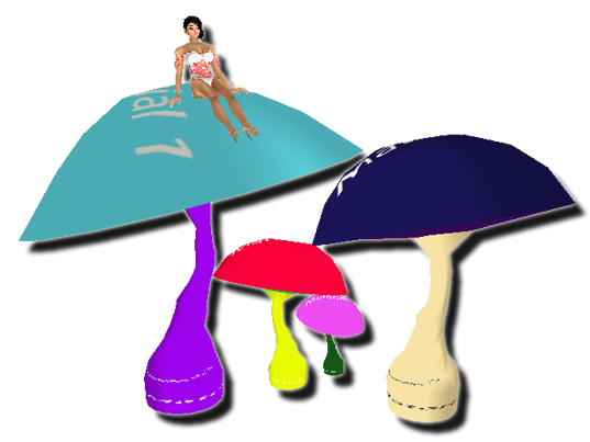 derivable mushrooms mushroom shroom fairy pose poses sitting