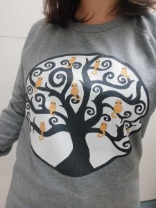grey sweatshirt teepublic cats in tree design