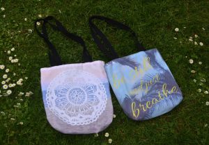 mandala and yoga tote bags