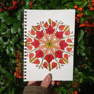 mandalatober autumn fall mandala drawing