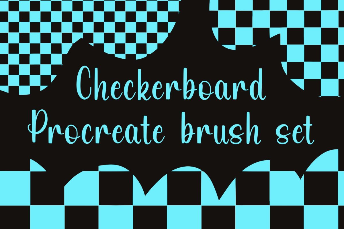Checkerboard procreate brush set cover