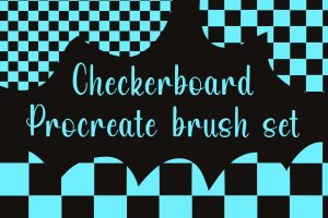 Checkerboard procreate brush set cover