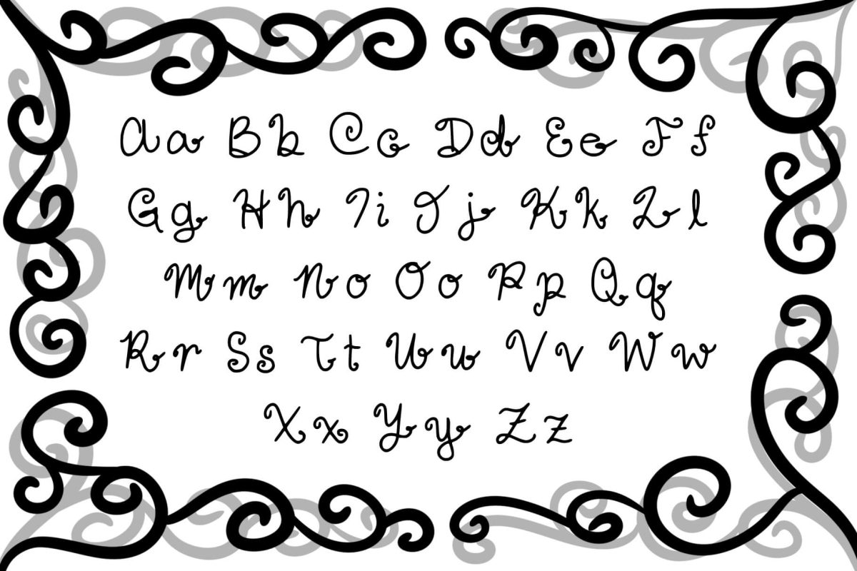 curly font