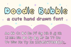 doodle bubble hand drawn font