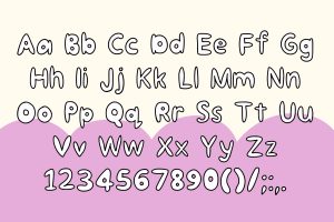 doodle bubble font letters