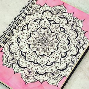 freestyle mandala drawing pink mandalatober