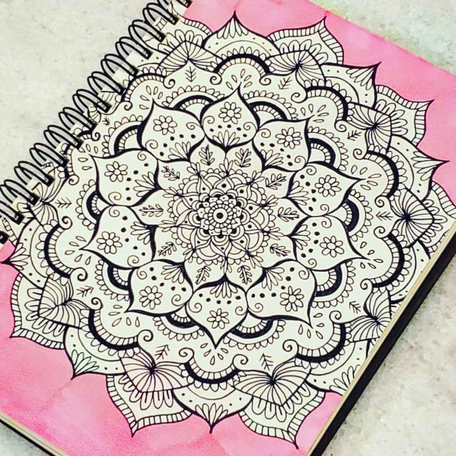 freestyle mandala drawing pink mandalatober