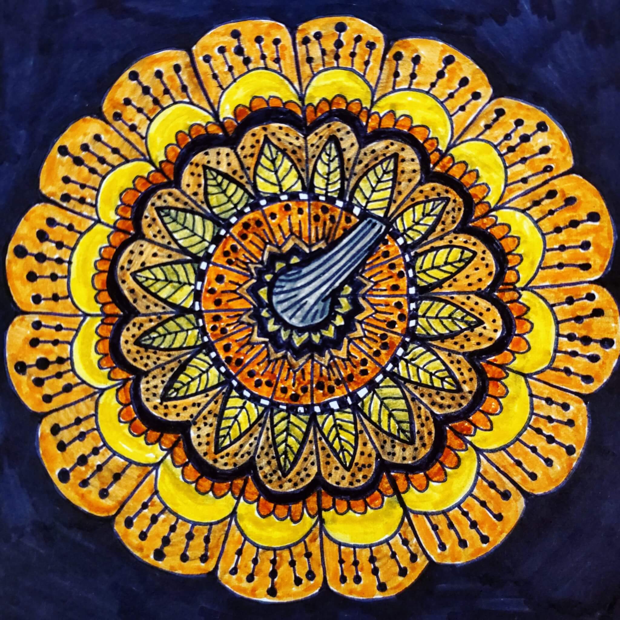 halloween pumpkin mandala