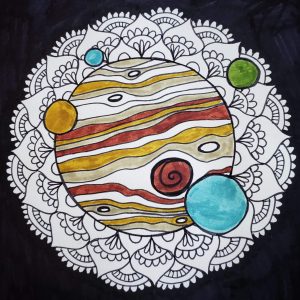 jupiter space galaxy mandala