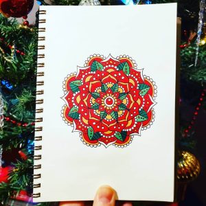 christmas mandala art drawing