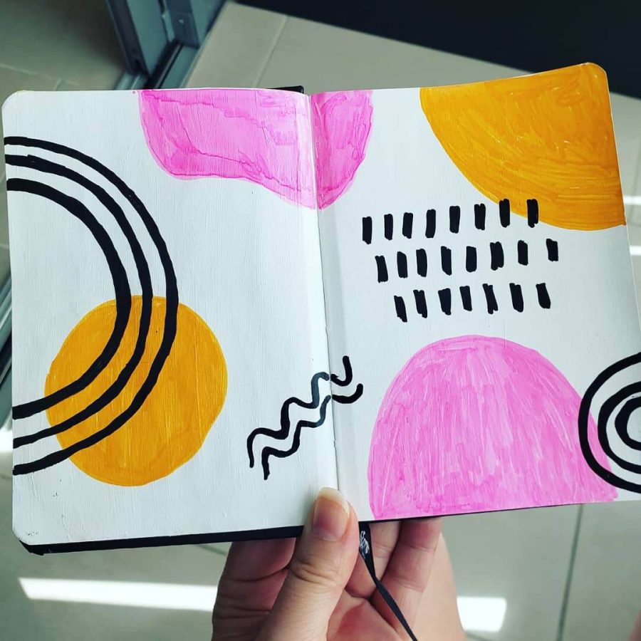 modern art journal page idea