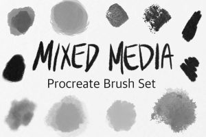 mixed media procreate brushes