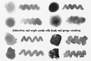 watercolour acrylic paint procreate brushes