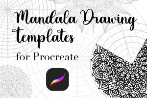 mandala drawing templates procreate brush set
