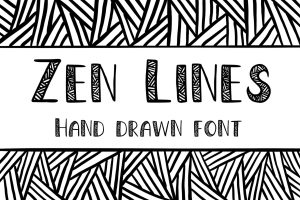 zen lines hand drawn font