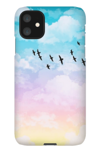 pastel clouds birds tiktok viral iphone case