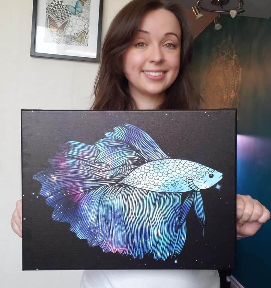 betta fish canvas art print