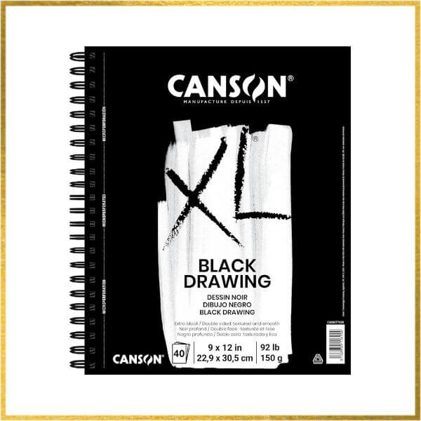 black paper sketchbook