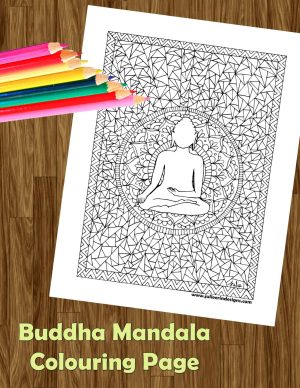 buddha mandala free download adult coloring page