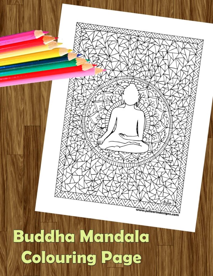 buddha mandala free download adult coloring page