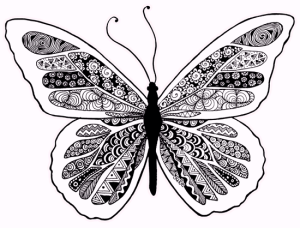 zentangle butterfly design