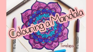 coloring a mandala timelapse