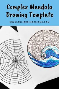 complex mandala drawing template worksheet