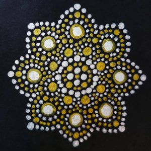 mandalatober dot mandala art on black