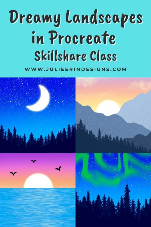 dreamy landscapes in procreate skillshare class