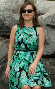 tropical monstera pattern society6 fashion apparel green dresses