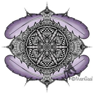 feather mandala mandalatober 2019