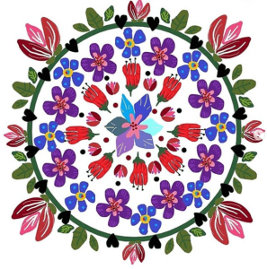 floral mandala design mandalatober 2019