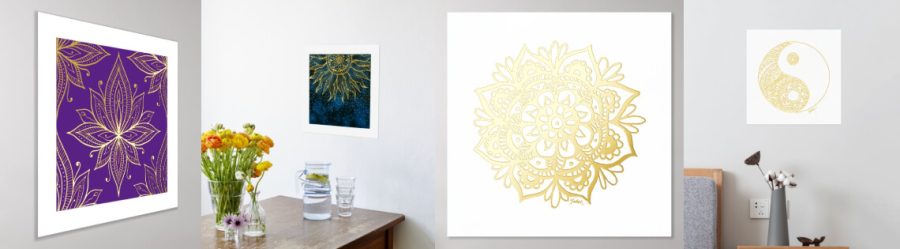 gold foil art print collection on Zazzle