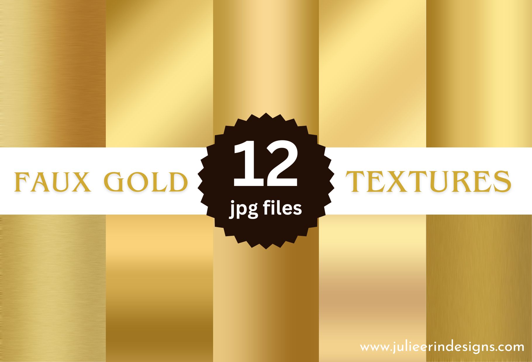Faux Gold Gradient Textures
