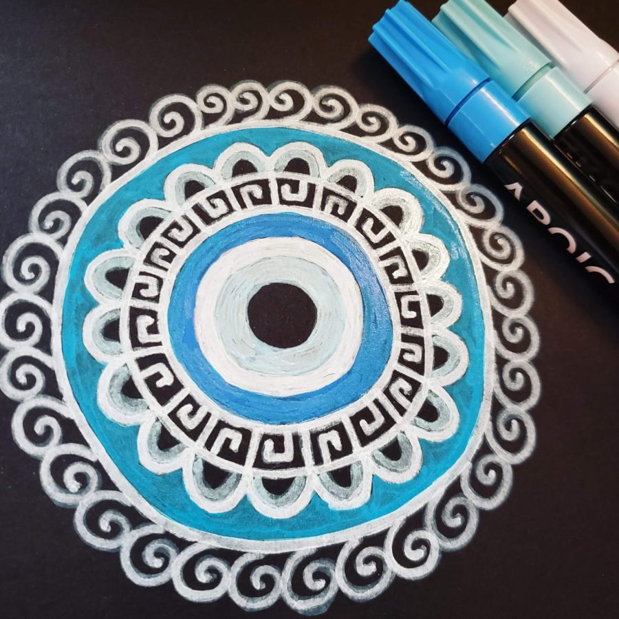 greek eye evil eye mandala