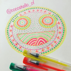 happy face mandala mandalatober