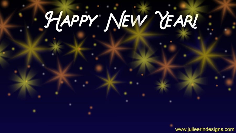 happy new year fireworks virtual background