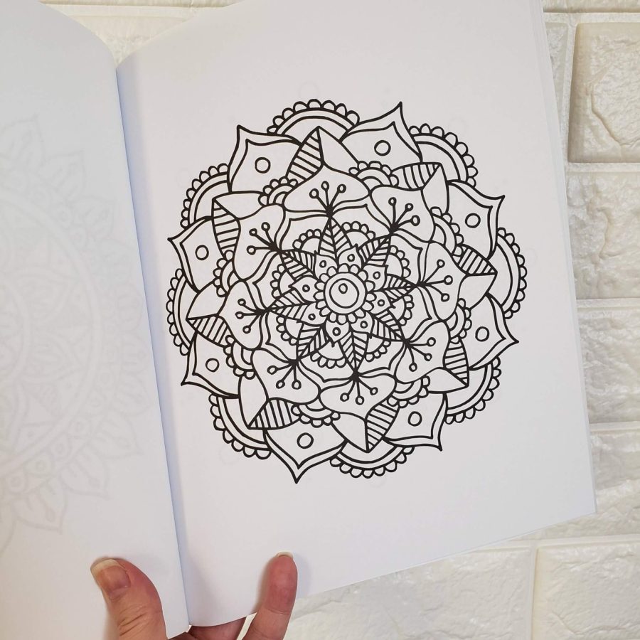 mandala coloring book interior page
