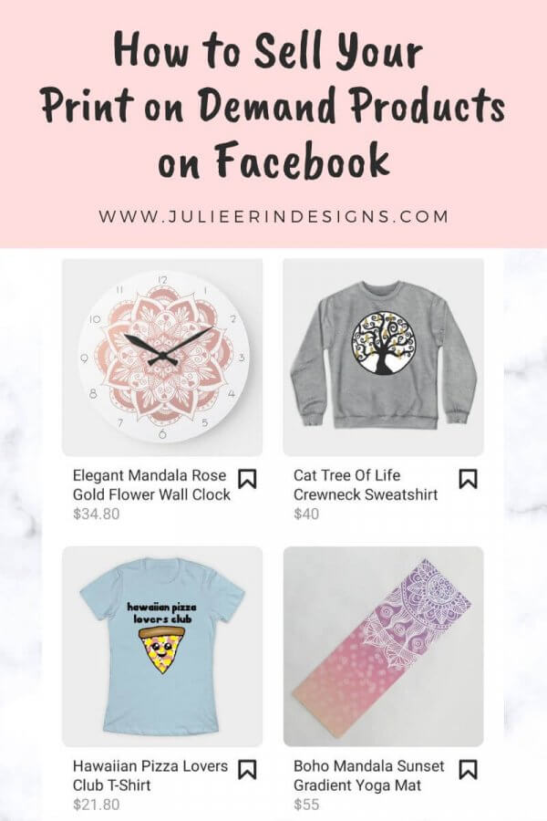 sell print on demand products on facebook