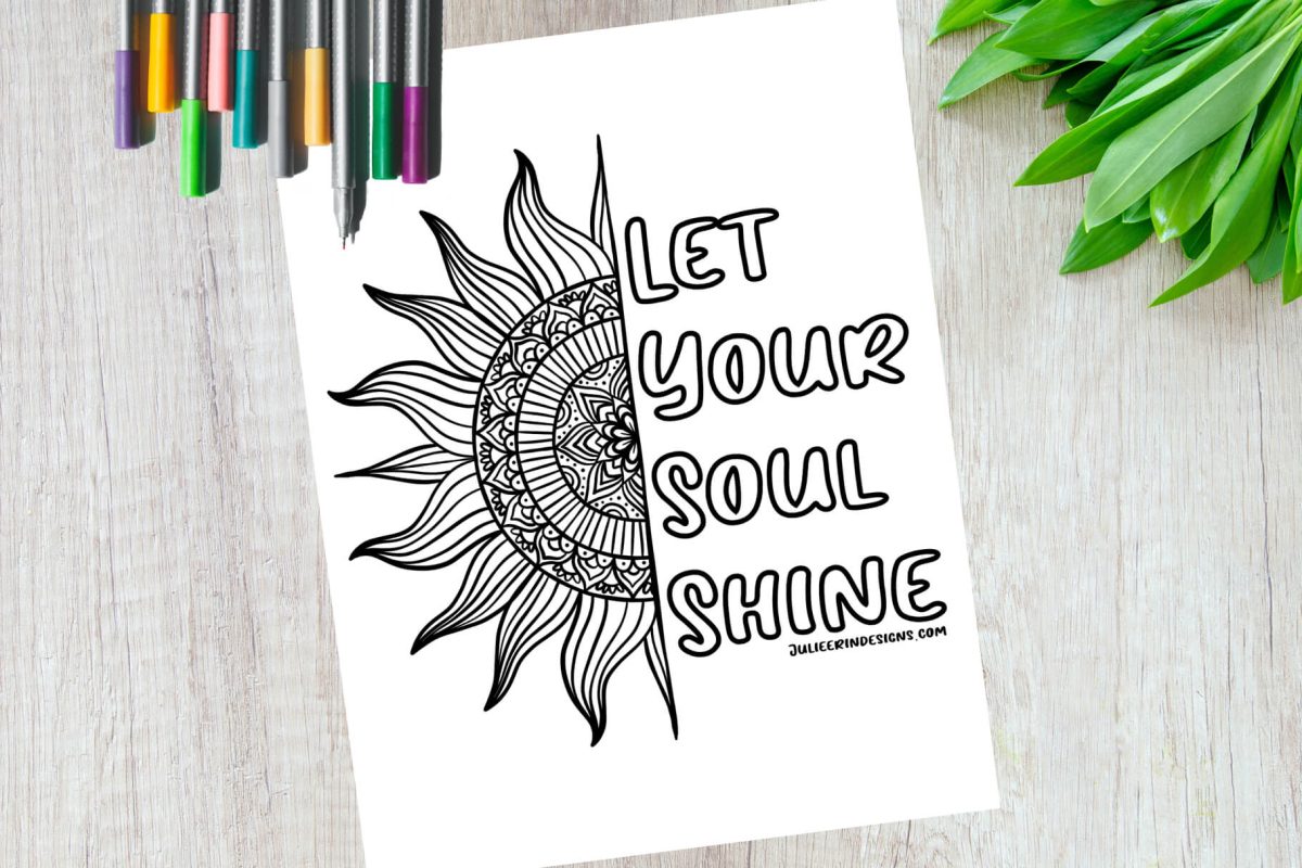 let your soul shine coloring page