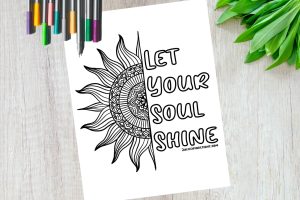 let your soul shine coloring page