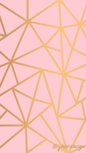 pink and gold geometric phone wallpaper