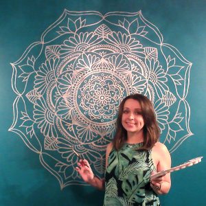 mandala large scale wall mural painting