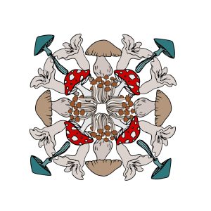 mushroom mandala mandalatober 2019