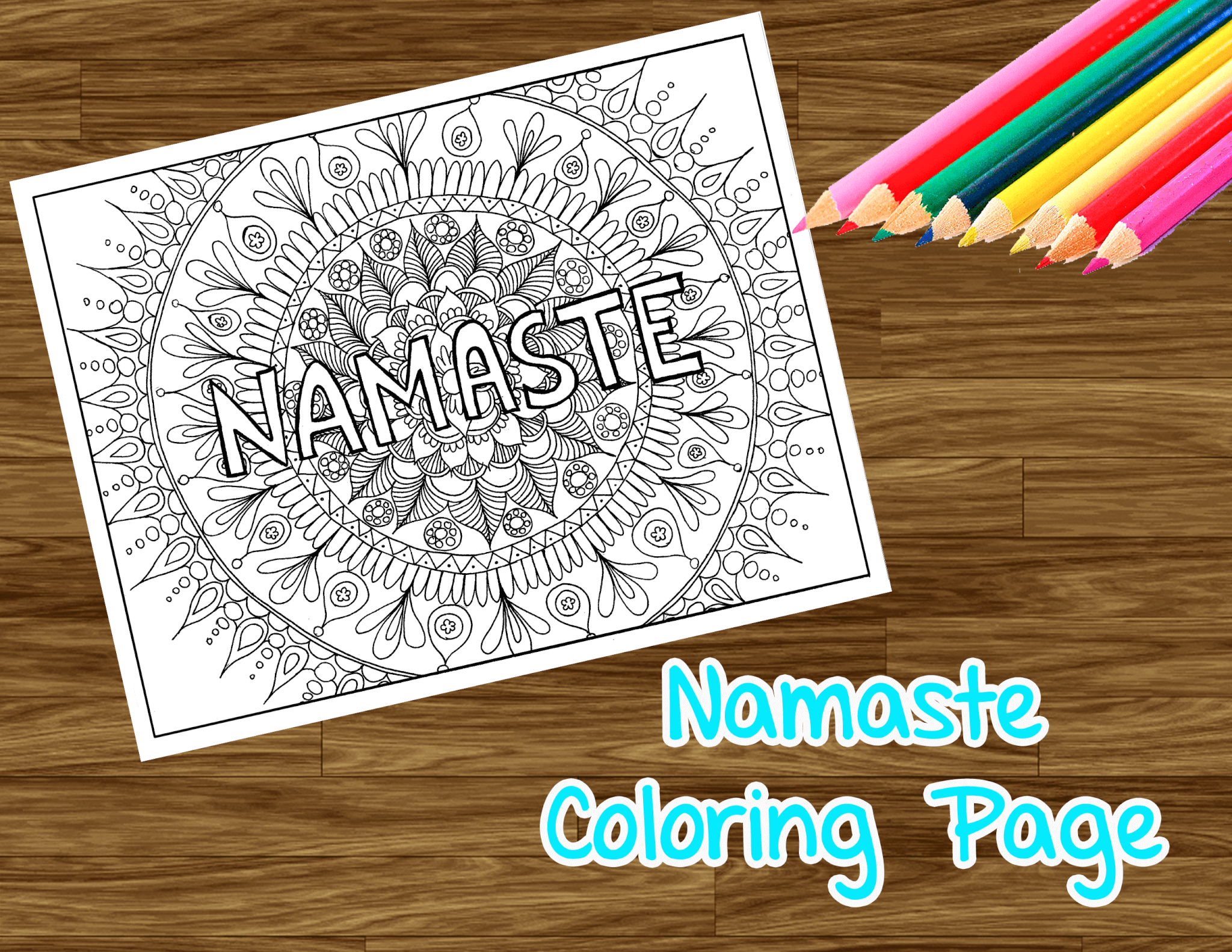 Free Colouring Page – Namaste Mandala