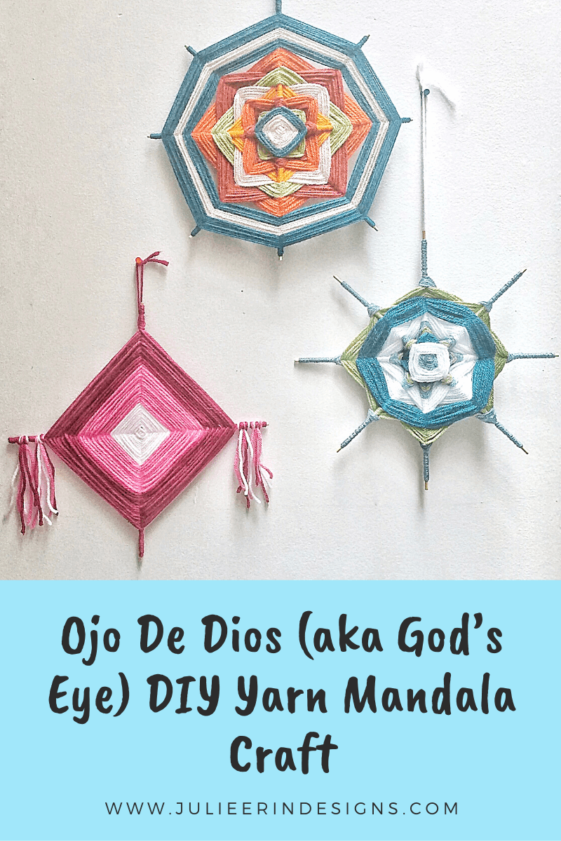 ojo de dios gods eye diy yarn mandalas