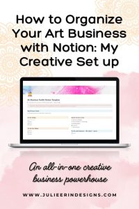 organize your art business with notion