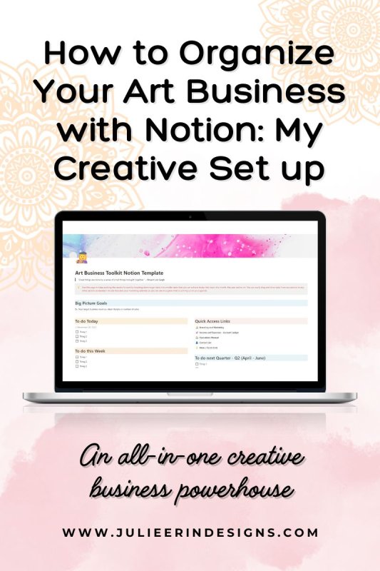 How to Organize Your Art Business with Notion: My Creative Setup